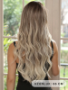 Isıya Dayanıklı Doğal Görünümlü Dalgalı Gümüş Kül Gri-Sarı Kaküllü Peruk Saç