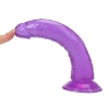 PRETTY BOY Dildo Jel Dokulu Testissiz Yumuşak Penis 20 CM - Purple
