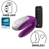 Satisfyer Double Fun Telefon Kontrollü ve Kablosuz Kumandalı Klitoris Uyarıcı 2 in 1 Çift Vibratörü