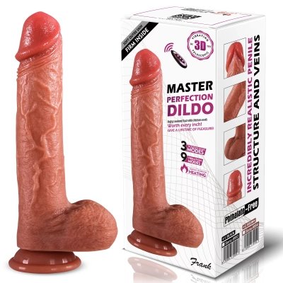 Frank - Isıtmalı İleri Geri Hareketli ve Rotasyonlu Gerçekçi Damarlı Yapay Penis Vibrator