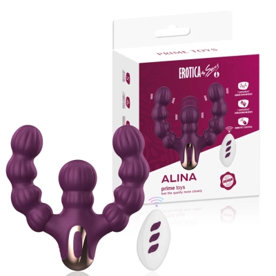 Alina Şarjlı Uzaktan Kumandalı İleri Geri Hareketli Yeni Nesil Kadın Çift Vibratörü