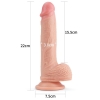 22 CM Yumuşak Dokulu Çift Katmanlı Platin Silikon Realistik Penis - Dual layered Platinum Silicone Cock