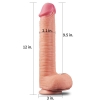 31 CM Yumuşak Dokulu Çift Katmanlı Realistik Penis - Dual Layered Platinum Silicone Cock