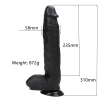 BIG SIZE Dildo Gerçekçi Et Dokusunda Büyük Boy Realistik Zenci Penis 31 CM