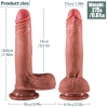 Brice - Ultra Yumuşak Dokulu Realistik Dildo Çift Katmanlı Silikon Gerçekçi Yapay Penis 19 CM