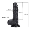 CARL Dildo Gerçekçi Et Dokusunda Realistik Zenci Penis 18.5 CM