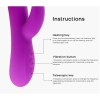ELLA İleri Geri ve Rotasyon Hareketli Isıtmalı G-Spot ve Klitoris Uyarıcı 2 in 1 Vibratör - Mor