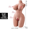 Emily - Mega Boy Realistik Manken Anal Vajinal 2 in 1 Titreşimli Isıtmalı Suni Vajina 10 KG