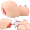 Jessica - Anal Vajina Çift Girişli Titreşimli Isıtmalı Realistik Kalça Göğüs Mastürbatör 2.3 KG