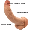 JOHNSON 5 CM Uzatmalı Ultra Gerçekçi Dokuda Testis Destekli Sıvı Silikon Realistik Penis Kılıfı - Melez