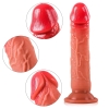 Kirk - Ultra Yumuşak Doku Testissiz Realistik Dildo Çift Katmanlı Silikon Gerçekçi Yapay Penis 17 CM