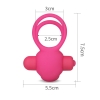 Klitoris Uyarıcı Titreşimli Silikon Penis Halkası Pembe - Power Clit Duo Silicone Cockring