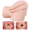 Lesta - Realistik Anal Vajinal 2 in 1 Titreşimli Isıtmalı Suni Kalça Vajina 2.2 KG
