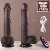 Master Perfection Dildo Frank - Isıtmalı İleri Geri Hareketli ve Rotasyonlu Gerçekçi Damarlı Zenci Yapay Penis Vibrator