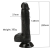 RICKY Dildo Gerçekçi Et Dokusunda Realistik Zenci Penis 20 CM