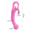 ROCK Tutma Aparatlı Eğimli Yapıda G-Spot ve Klitoris Uyarıcı 2 in 1 Vibratör - Black
