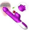 T10 - Şarjlı Akıllı Isıtmalı İleri Geri ve Dil Hareketli G-Spot ve Klitoris Uyarıcı 2 in 1 Yapay Penis Rabbit Vibratör