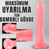 UNIQUE Realistik Dokuda Dildo Vantuzlu Gerçekçi Yapay Penis 21 CM