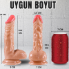 UNIQUE Realistik Dokuda Eğik ve Damarlı Dildo Vantuzlu Gerçekçi Yapay Penis 18 CM