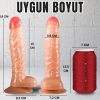 UNIQUE Realistik Dokuda Damarlı Dildo Vantuzlu Gerçekçi Yapay Penis 19 CM