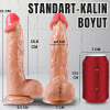 UNIQUE Realistik Dokuda Kalın Damarlı Dildo Vantuzlu Gerçekçi Yapay Penis 21 CM