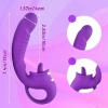 VASANA Klitoris ve G Spot Uyarıcı 2 in 1 Hareketli Orgazm Dil Vibratör - Mor