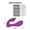 VERA Kablosuz Kumandalı Klitoris ve G Spot Uyarıcı Isıtmalı Giyilebilir Vibratör - Mor