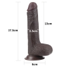 18 CM Ultra Yumuşak Çift Katmanlı Belden Bağlamalı Zenci Penis