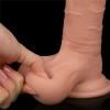 19.5 CM Tam Testisli Ultra Yumuşak Çift Katmanlı Belden Bağlamalı Penis