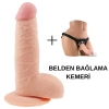 19 CM Ultra Yumuşak Dokulu Belden Bağlamalı Kemerli Realistik Dildo Penis