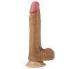 20 CM Yumuşak Dokulu Çift Katmanlı Platin Silikon Realistik Melez Penis - Dual layered Platinum Silicone Cock