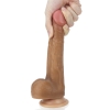 20 CM Yumuşak Dokulu Çift Katmanlı Platin Silikon Realistik Melez Penis - Dual layered Platinum Silicone Cock