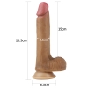 20 CM Yumuşak Dokulu Çift Katmanlı Platin Silikon Realistik Melez Penis - Dual layered Platinum Silicone Cock