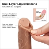 20 CM Yumuşak Dokulu Çift Katmanlı Platin Silikon Realistik Melez Penis - Dual layered Platinum Silicone Cock