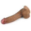 20 CM Yumuşak Dokulu Çift Katmanlı Platin Silikon Realistik Melez Penis - Dual layered Platinum Silicone Cock