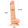 20 CM Geliştirilmiş Gerçekçi Doku Belden Bağlamalı Dildo