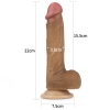 22 CM Yumuşak Dokulu Çift Katmanlı Platin Silikon Realistik Melez Penis - Dual layered Platinum Silicone Cock