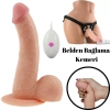 22 CM Titreşimli Ultra Yumuşak Dokulu Belden Bağlamalı Kemerli Realistik Vibratör Penis