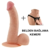 22 CM Ultra Yumuşak Dokulu Belden Bağlamalı Kemerli Realistik Dildo Penis