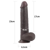 23 CM Ultra Yumuşak Çift Katmanlı Belden Bağlamalı Zenci Penis