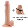 23 CM Ultra Yumuşak Dokulu Belden Bağlamalı Kemerli Realistik Dildo Penis