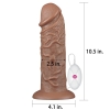 28 CM Gerçekçi Kalın Anal Fisting Melez Titreşimli Dildo - Realistic Chubby Vibrating Dildo