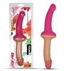 32 CM Ultra Yumuşak Esnek Çift Taraflı Realistik Dildo Pembe - Holy Dong Premium Silicone