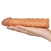 4 CM Dolgulu Gerçekçi Melez Doku Penis Kılıfı - Pleasure X-Tender