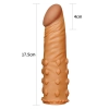 4 CM Dolgulu Gerçekçi Melez Doku Penis Kılıfı - Pleasure X-Tender