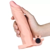 5 CM Dolgulu Gerçekçi Et Dokulu Klitoris Uyarıcı Titreşimli Penis Kılıfı - Pleasure X-Tender