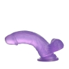 Lovetoy Yumuşak Jel Dokulu Dildo Penis 16 Cm  Mor