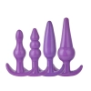 ANAL PLUG SET 4 Boyutlu Silikon Anal Tıkaç Kiti - Mor