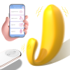 Banana App Telefon Kontrollü Şarjlı G Nokta ve Klitoris Uyarıcı 2 in 1 Giyilebilir Mini Vibratör