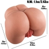 Bethany - Anal Vajina Çift Girişli Titreşimli Isıtmalı Realistik Kalça Suni Vajina Mastürbatör 1.1KG